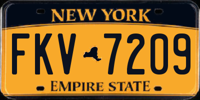 NY license plate FKV7209