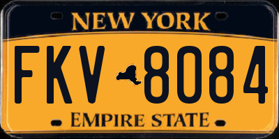 NY license plate FKV8084