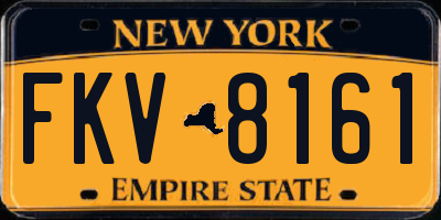 NY license plate FKV8161