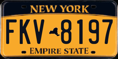 NY license plate FKV8197