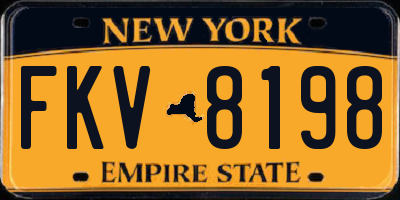 NY license plate FKV8198
