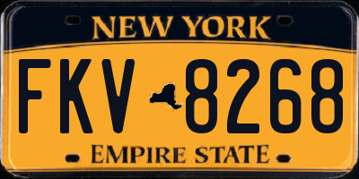 NY license plate FKV8268