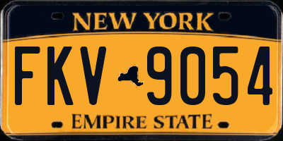 NY license plate FKV9054