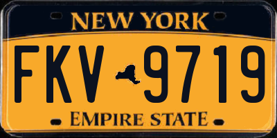 NY license plate FKV9719