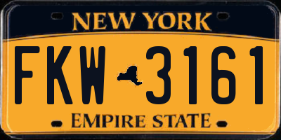 NY license plate FKW3161