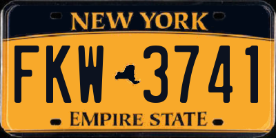 NY license plate FKW3741