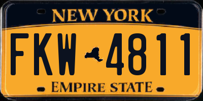 NY license plate FKW4811