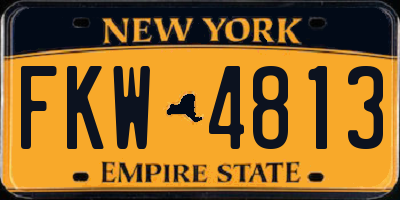 NY license plate FKW4813