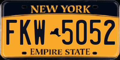 NY license plate FKW5052