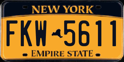 NY license plate FKW5611