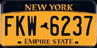 NY license plate FKW6237