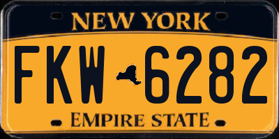 NY license plate FKW6282