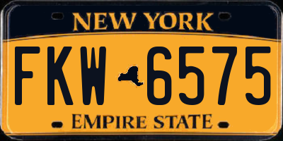 NY license plate FKW6575