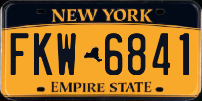 NY license plate FKW6841