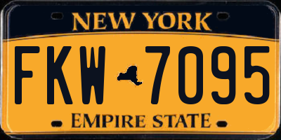 NY license plate FKW7095