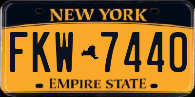 NY license plate FKW7440