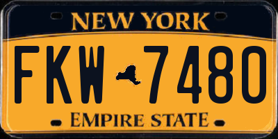 NY license plate FKW7480