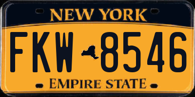 NY license plate FKW8546
