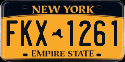 NY license plate FKX1261