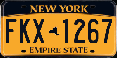 NY license plate FKX1267