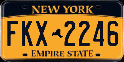 NY license plate FKX2246