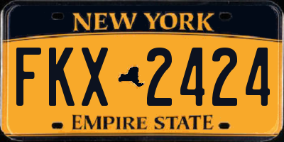 NY license plate FKX2424