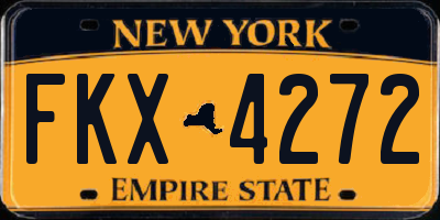 NY license plate FKX4272