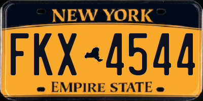 NY license plate FKX4544