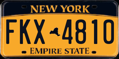 NY license plate FKX4810