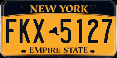NY license plate FKX5127