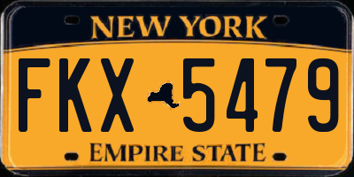 NY license plate FKX5479