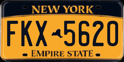 NY license plate FKX5620