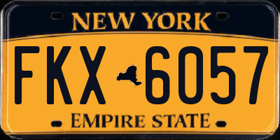 NY license plate FKX6057