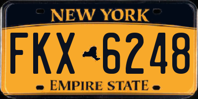 NY license plate FKX6248