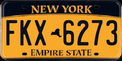 NY license plate FKX6273