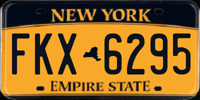 NY license plate FKX6295