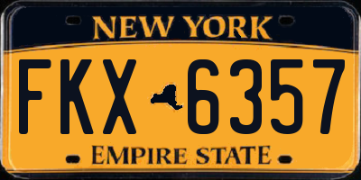 NY license plate FKX6357