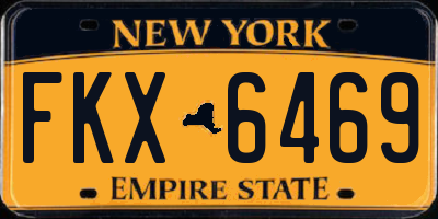 NY license plate FKX6469