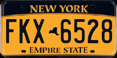 NY license plate FKX6528