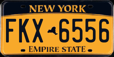 NY license plate FKX6556