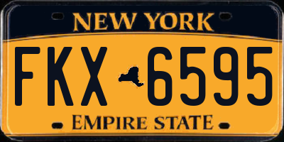 NY license plate FKX6595