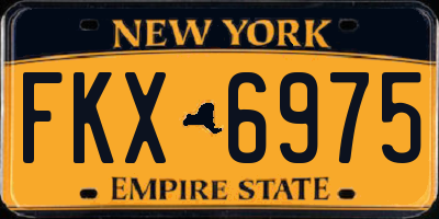 NY license plate FKX6975