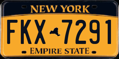 NY license plate FKX7291