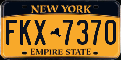 NY license plate FKX7370