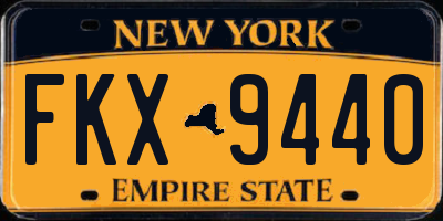 NY license plate FKX9440