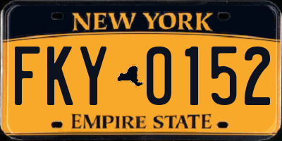 NY license plate FKY0152