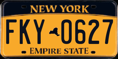 NY license plate FKY0627