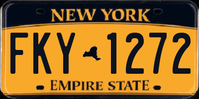 NY license plate FKY1272