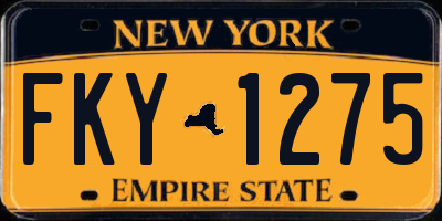 NY license plate FKY1275