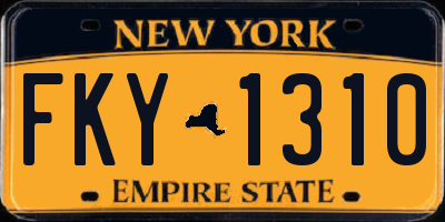 NY license plate FKY1310